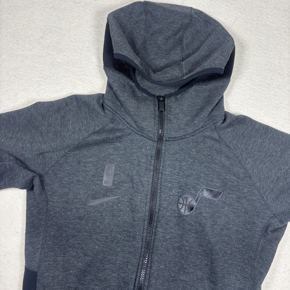 Nike Utah Jazz Hoodie Womens Large Gray NBA Basketball Dri Fit‎ Zip Jacket